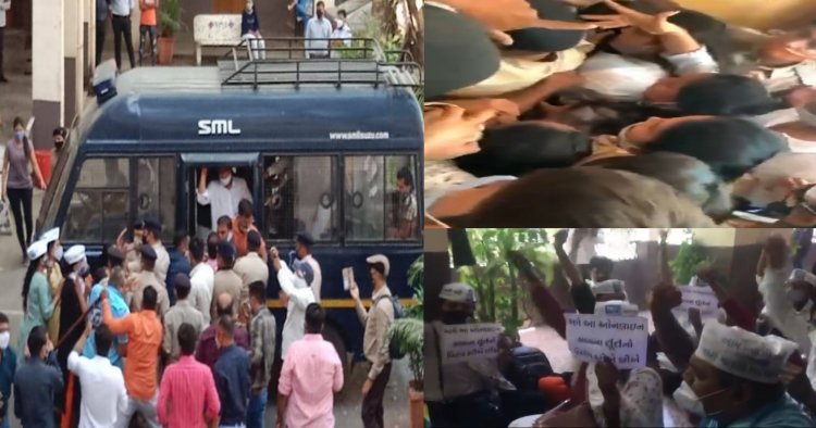 Breaking : સુરતમાં AAP ના 27 કોર્પોરેટરોની પોલીસ દ્વારા અટકાયત, મહિલા કોર્પોરેટરો સાથે પોલીસનું અસભ્ય વર્તન, જુઓ વિડીયો