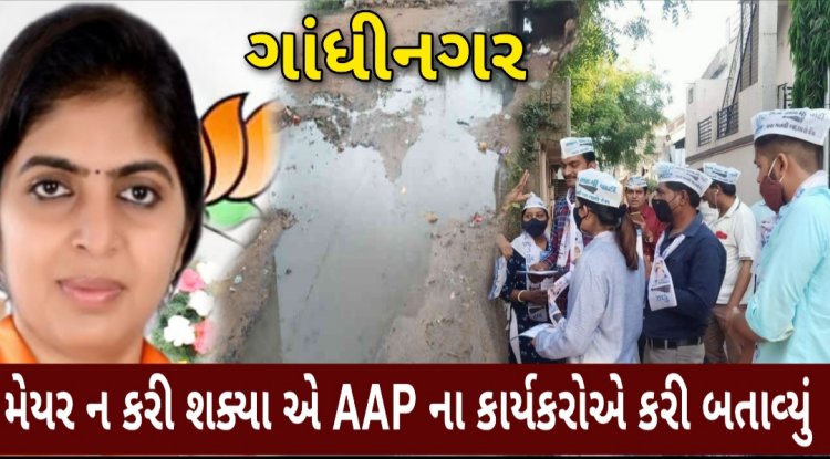 ગાંધીનગર : AAP ના કાર્યકરોએ કર્યું એવું કામ કે ભાજપનાં મેયર શોભાના ગાંઠિયા સાબિત થયાં, લોકોમાં ભાજપ સામે ઉગ્ર આક્રોશ