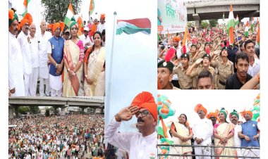 આઝાદીનો અમૃત મહોત્સવ : ઊંઝા દેશભક્તિના રંગમાં રંગાયું : 100 ફુટ ઊંચો રાષ્ટ્રધ્વજ 365 દિવસ લહેરાશે