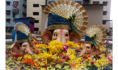 સુરતની  'ગોકુલધામ' ગણાતી આ સોસાયટીએ અનોખી રીતે ભક્તિમય માહોલમાં કર્યું ગણપતિ બાપાનું વિસર્જન