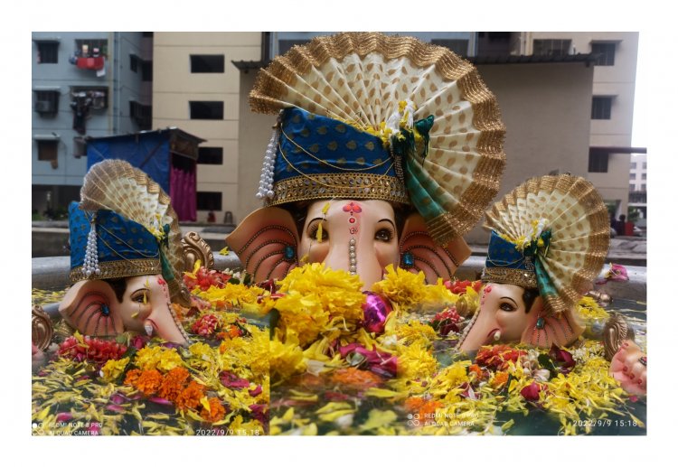 સુરતની 'ગોકુલધામ' ગણાતી આ સોસાયટીએ અનોખી રીતે ભક્તિમય માહોલમાં કર્યું ગણપતિ બાપાનું વિસર્જન
