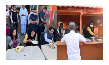 ભાજપના ઉદ્યોગ મંત્રી બળવંતસિંહ રાજપૂત અન્નપૂર્ણા યોજના સ્ટોલ પર પહોંચ્યા : કર્યું એવું કામ કે સૌ ચોકી ગયા !