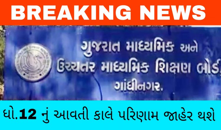 Breaking News: આવતી કાલે સોમવારે ધો.12 નું પરિણામ જાહેર થશે : પરિણામ આ રીતે જોઈ શકાશે